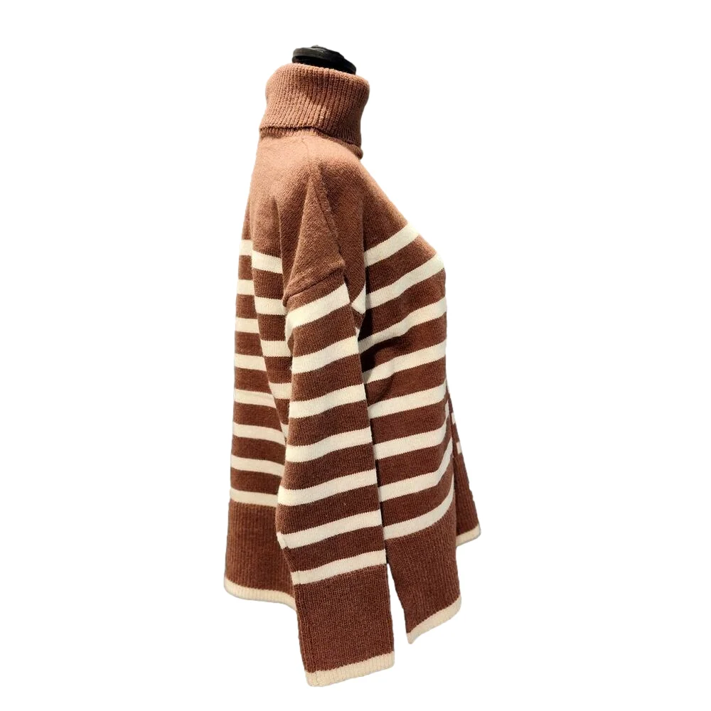 NWT Line & Dot Stripe Turtleneck Pullover Size XS - Picture 9 of 16